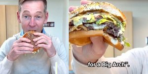 Ο CEO της McDonald's δοκιμάζει το νέο μπέργκερ 