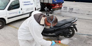 Αφθώδης πυρετός, Μυτιλήνη, απολυμάνσεις 