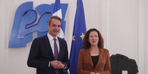 Κυριάκος  Μητσοτάκης και Ροξάνα Μινζάτου