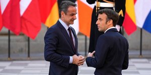 Κυριάκος Μητσοτάκης και Εμανουέλ Μακρόν 
