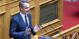Ο Κυριάκος Μητσοτάκης στην Ολομέλεια της Βουλής