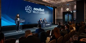 Έλωνα Πουκαμισά, Head of PR, CSR & Corporate Communications, Novibet - Νίκος Παπαδόγλου, General Manager Novibet -  Παντελής Ταρνατόρος, Πρόεδρος Volley League