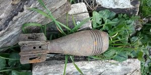 H οβίδα που εντοπίστηκε στην Μερόπη