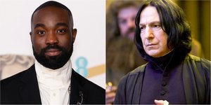 Ο Παάπα Εσιέντου (αριστερά) και ο θρυλικός Άλαν Ρίκμαν στον ρόλο του Σνέηπ (δεξιά) 