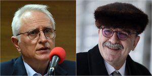 Γιάννης Ραγκούσης (αριστερά) και Γιάννης Μαντζουράνης (δεξιά) 