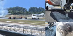 Το αεροσκάφος υπέστη ζημιές μετά την ανώμαλη προσγείωση στο αεροδρόμιο του Πουκέτ