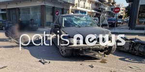 Τροχαίο ΙΧ με μοτοσικλέτα στον Πύργο