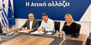 Ο Νίκος Χαρδαλιάς μαζί με τον δήμαρχο Ηρακλείου Αττικής Νίκο Μπάμπαλο