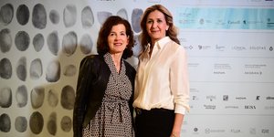 Από αριστερά προς τα δεξιά: H Laurence Auer, Πρέσβειρα της Γαλλίας με την Κική Σιλβεστριάδου, CEO της Nova Media