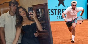 Ο τενίστας Ντάνιελ Μερίδα με την σύντροφό του και σε αγώνα του