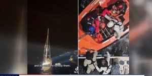 Δραματική διάσωση ιστιοπλόου από κρουαζιερόπλοιο, ανοιχτά του Μεξικού 