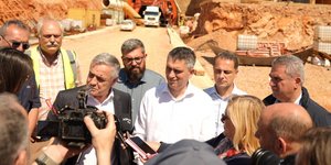 Ο υπουργός Υποδομών και Μεταφορών, Χρίστος Δήμας στα έργα του ΒΟΑΚ