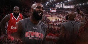 Φωτογραφίες του Κουίνσι Έισι με φόντο το Στάδιο Ειρήνης και Φιλίας από το χρόνο που αγωνίστηκε στον Ολυμπιακό