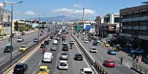 Κίνηση οχημάτων στην Εθνική Οδό