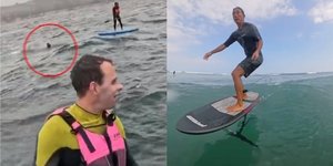 Ο καρχαρίας καταδίωκε επί 10΄τον ένα από τους δύο σέρφερ