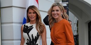 Η Μελάνια Τραμπ υποδέχτηκε στον Λευκό Οίκο τη βασίλισσα Μαξίμα