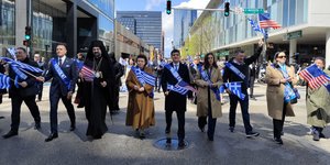 Η Λίνα Μενδώνη με τον Μητροπολίτη κ.κ Ναθαναήλ, τον Κ. Βλάση, τον Ε. Κουμπαράκη και τον Γ. Ρεβελιώτη