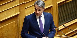 Ο Κυριάκος Μητσοτάκης στη Βουλή