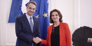 Μητσοτάκης: Συνάντηση με την αντιπρόεδρο της Κομισιόν Τ. Ριμπέρα