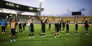 Οι παίκτες του ΟΦΗ πανηγυρίζουν