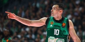 Ο Κώστας Σλούκας σε αγώνα του Παναθηναϊκού AKTOR