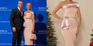 Η σύζυγος του Πιτ Χέγκσεθ στο Δείπνο των Ανταποκριτών με φόρεμα πανομοιότυπο που πωλείται στο Temu