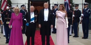 Το βασιλικό ζεύγος και το ζεύγος Τραμπ στο επίσημο δείπνο