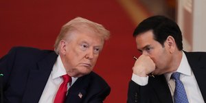 Ο πρόεδρος και ο ΥΠ ΕΞ των ΗΠΑ, Ντόναλντ Τραμπ και Μάρκο Ρούμπιο 