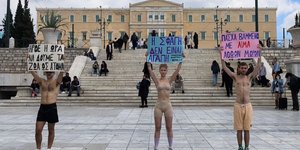 Διαμαρτυρία βίγκαν ακτιβιστών στο Σύνταγμα κατά της θανάτωσης αμνοεριφίων για το Πάσχα