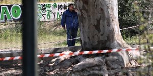 Το σημείο όπου βρέθηκε η χειροβομβίδα στην Πανεπιστημιούπολη