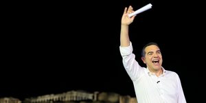Ο Αλέξης Τσίπρας στο Θησείο