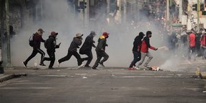 Διαδηλωτές στο Λα Πας στη Βολιβία