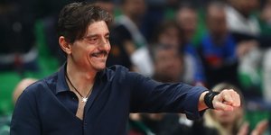 Ο Δημήτρης Γιαννακόπουλος στον εντός έδρας αγώνα του Παναθηναϊκού AKTOR με την Παρί για την κανονική διάρκεια της Euroleague 