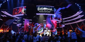 Η σκηνή της Eurovision που πραγματοποιήθηκε το 2009 στη Μόσχα 