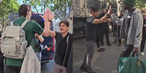 Ο Δημήτρης Γιαννακόπουλος χαιρέτησε τους παίκτες του Παναθηναϊκού κατά την αναχώρηση για Roig Arena