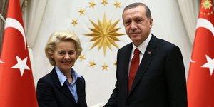 Ούρσουλα Φον ντερ Λάιεν και Ρετζέπ Ταγίπ Ερντογάν σε παλιότερη συνάντησή τους