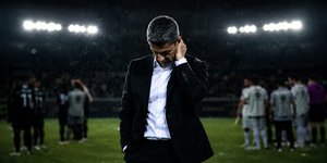 Ο Ραζβάν Λουτσέσκου περπατά απογοητευμένος μετά από παιχνίδι του ΠΑΟΚ 