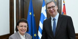 Συνάντηση της Λ. Μενδώνη με τον Αλ. Βούτσιτς