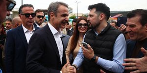 Ο πρωθυπουργός, Κυριάκος Μητσοτάκης, στο προσυνέδριο της ΝΔ στη Θεσσαλονίκη 