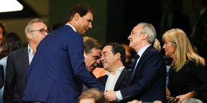 Ο Ράφα Ναδάλ μαζί με τον Φλορεντίνο Πέρεθ.