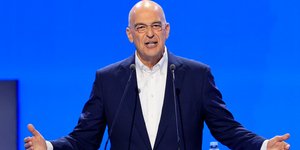 Ο υπουργός Άμυνας Νίκος Δένδιας στο συνέδριο της ΝΔ