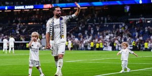 Ο Ντάνι Καρβαχάλ στο τελευταίο του παιχνίδι με την Ρεάλ Μαδρίτης