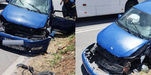 Σοβαρό τροχαίο με τραυματισμό στην Κίσαμο, λεωφορείο συγκρούστηκε με ΙΧ (patris)