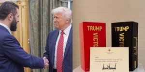 Οι πρόεδροι ΗΠΑ και Συρίας, Ντόναλντ Τραμπ και Αχμέντ αλ Σάρα και οι κολώνιες Trump Victory