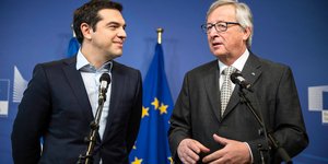 Η πρώτη συνάντηση του Γιούνκερ με τον Αλέξη Τσίπρα το 2015