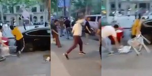 Στιγμιότυπα από την άγρια συμπλοκή στη Βαρκελώνη