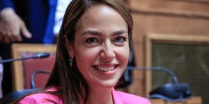 Η υπουργός Κοινωνικής Συνοχής και Οικογένειας Δόμνα Μιχαηλίδου