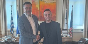 Δημαρχος Αθηναίων Χάρης Δούκας και Παλαιού Φαλήρου Γιάννης Φωστηρόπουλος