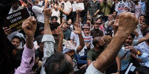 Αντικυβερνητική διαδήλωση του Κόμματος των Κατσαρίδων στην Ινδία