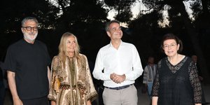 Γιώργος Κουμεντάκης-Μαρέβα Γκραπόφσκι-Κυριάκος Μητσοτάκης-Λίνα Μενδώνη  